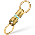 TISUR Quick Release Keychain, Magnetic Key Holder Connector, Detachable Key Chains for Car Keys, Dual Security System (Gold (1-p