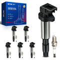 KAX 6-Pack Ignition Coils and Double Iridium Spark Plug Set for BMW X3 2005-2006, X5 2004 2006 3.0L, 530i 2003-2004, Z4 2003, 32